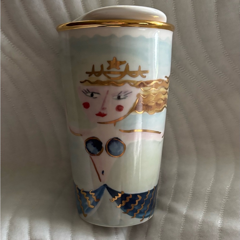 Starbucks Porcelain Mermaid Tumbler in Blue and Gold